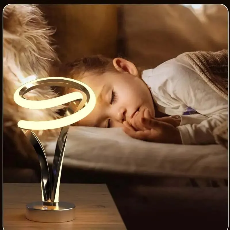 12-Color Changing Spiral RGB LED Lamp with Remote & Touch Control
