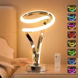 12-Color Changing Spiral RGB LED Lamp with Remote & Touch Control