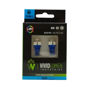 194 Blue LED Bulbs Long Lasting (Pair)