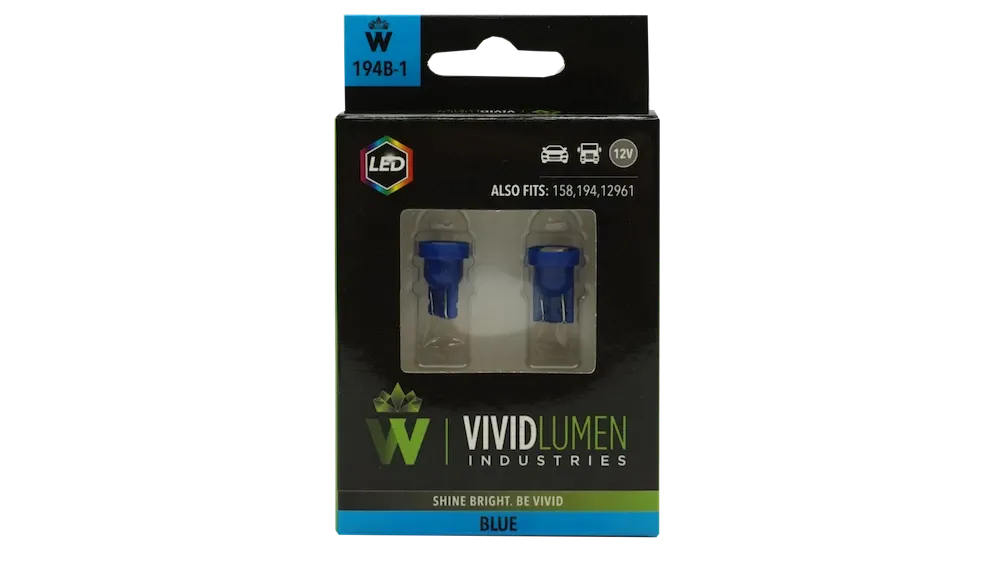 194 Blue Mini LED Bulbs Long Lasting (Pair)