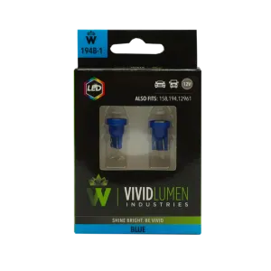 194 Blue Mini LED Bulbs Long Lasting (Pair)