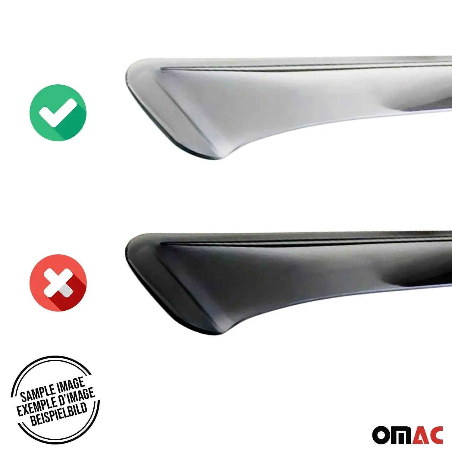 2001-2009 Volvo S60 Window Visor Vent Rain Deflector 2Pcs Smoke