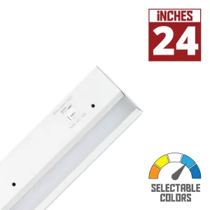 3-CCT Barlight 24in. LED Under Cabinet Light Bar, 910 Lumens, 27K|30K|35K, 120V