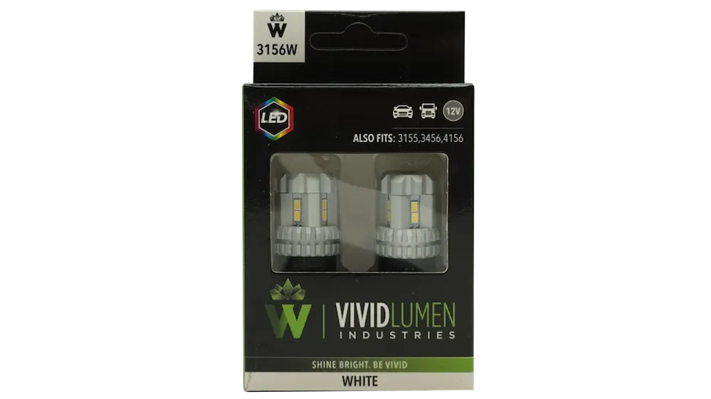 3156 White LED Bulbs High Output (Pair)