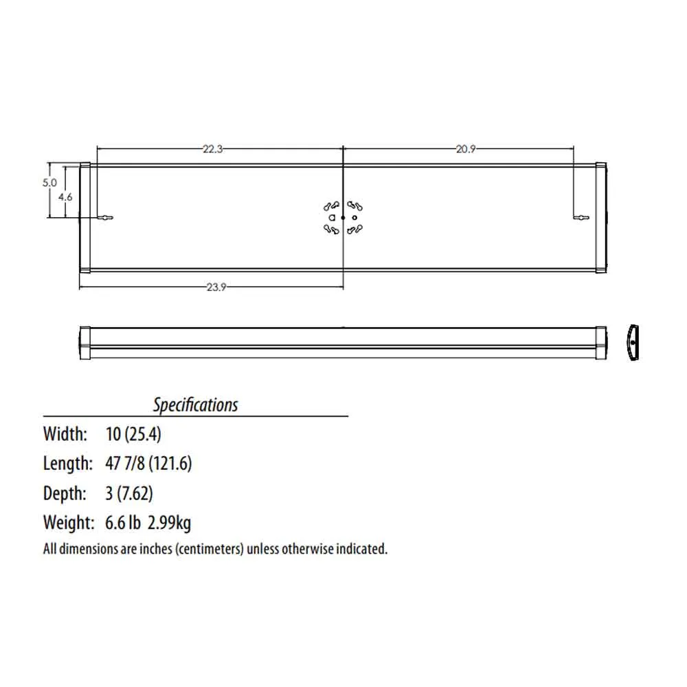 4ft LED Wraparound Light, 54 Watts, 5000 Lumens, 4000K, 120V