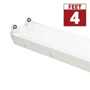 4ft T8 2-Lamp LED Ready Strip Light, Single End Wiring, Bulbs Not Included