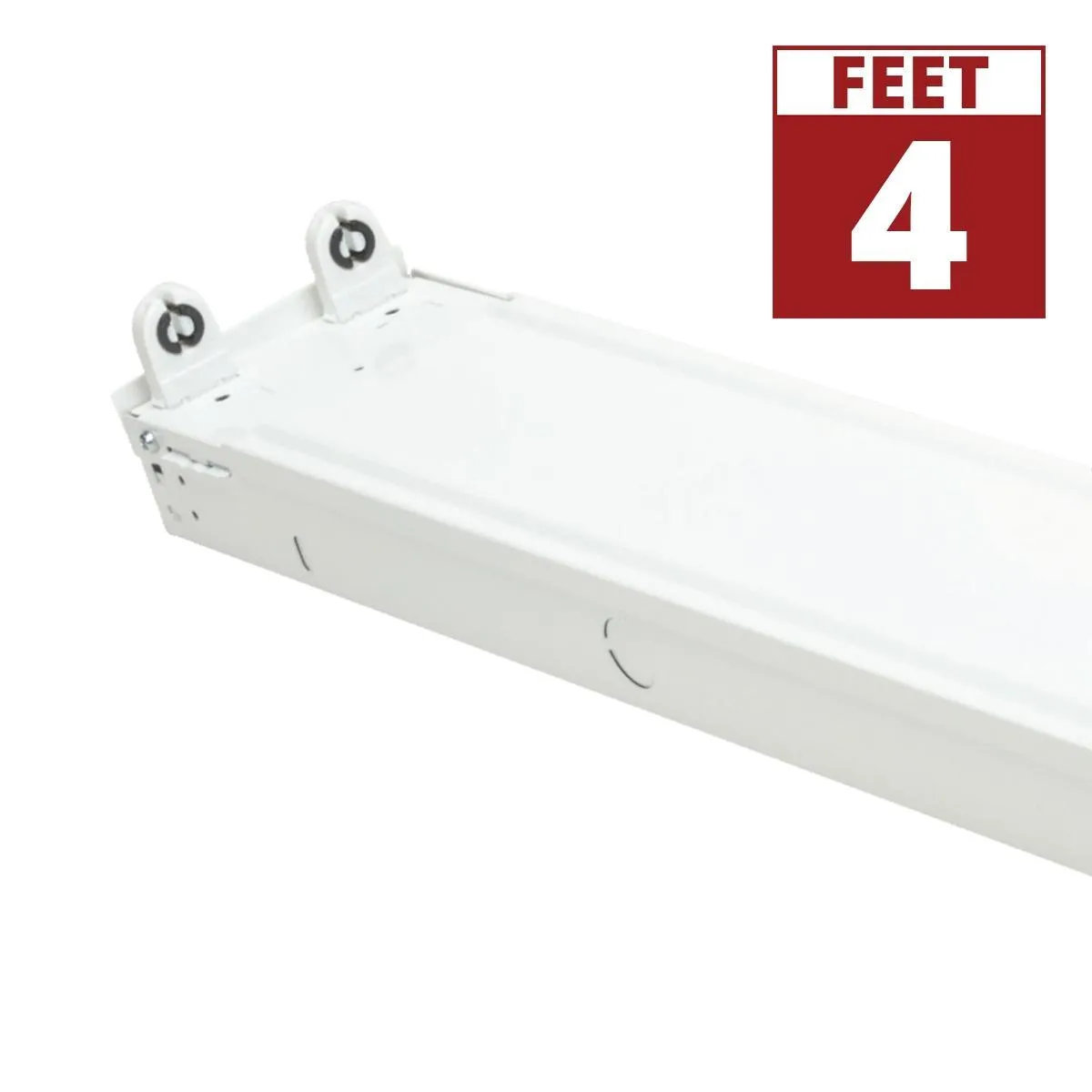 4ft T8 2-Lamp LED Ready Strip Light, Single End Wiring, Bulbs Not Included