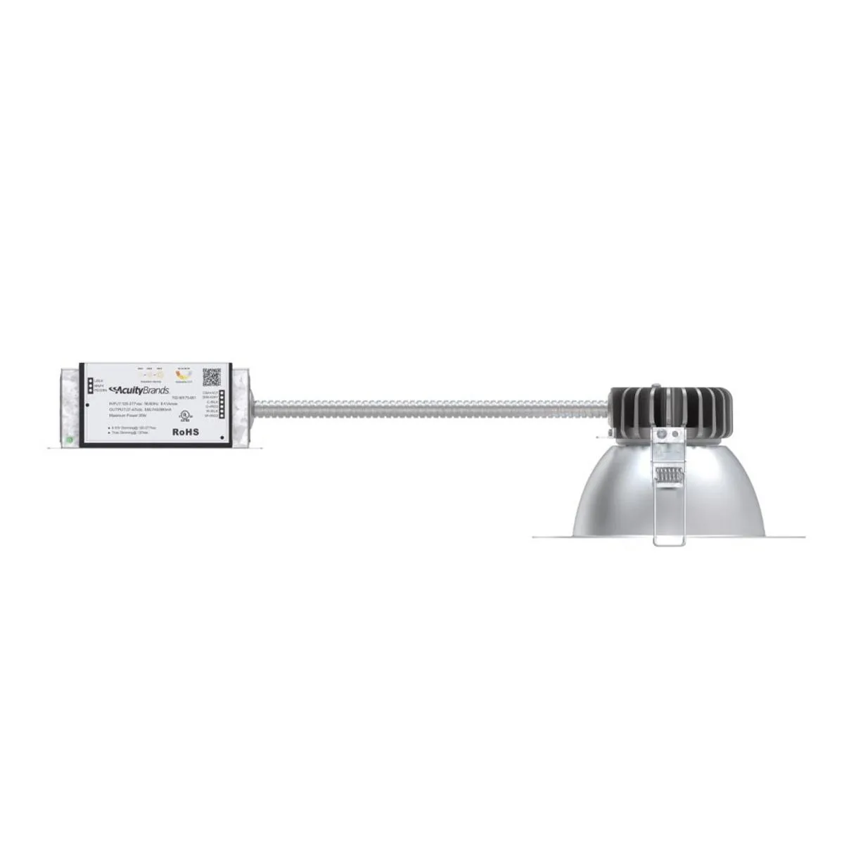 6 Inch LBR Commercial LED Recessed Light, 25 Watts, 1000|1500|2000 Lumens, Selectable CCT, Battery Included