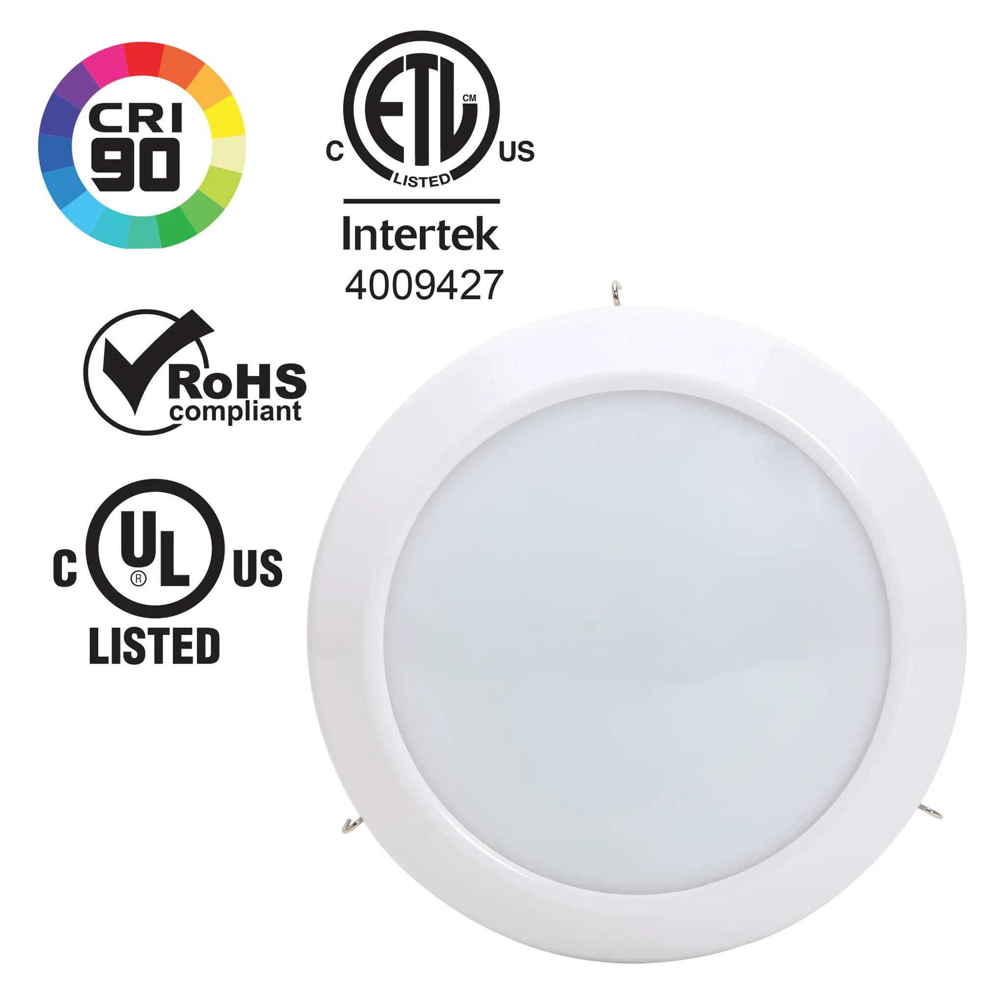 75-Watt Equivalent Universal 6in. 1000 Lumens LED Downlight Light Replacement Disc, Retrofit E26 Adapter Included