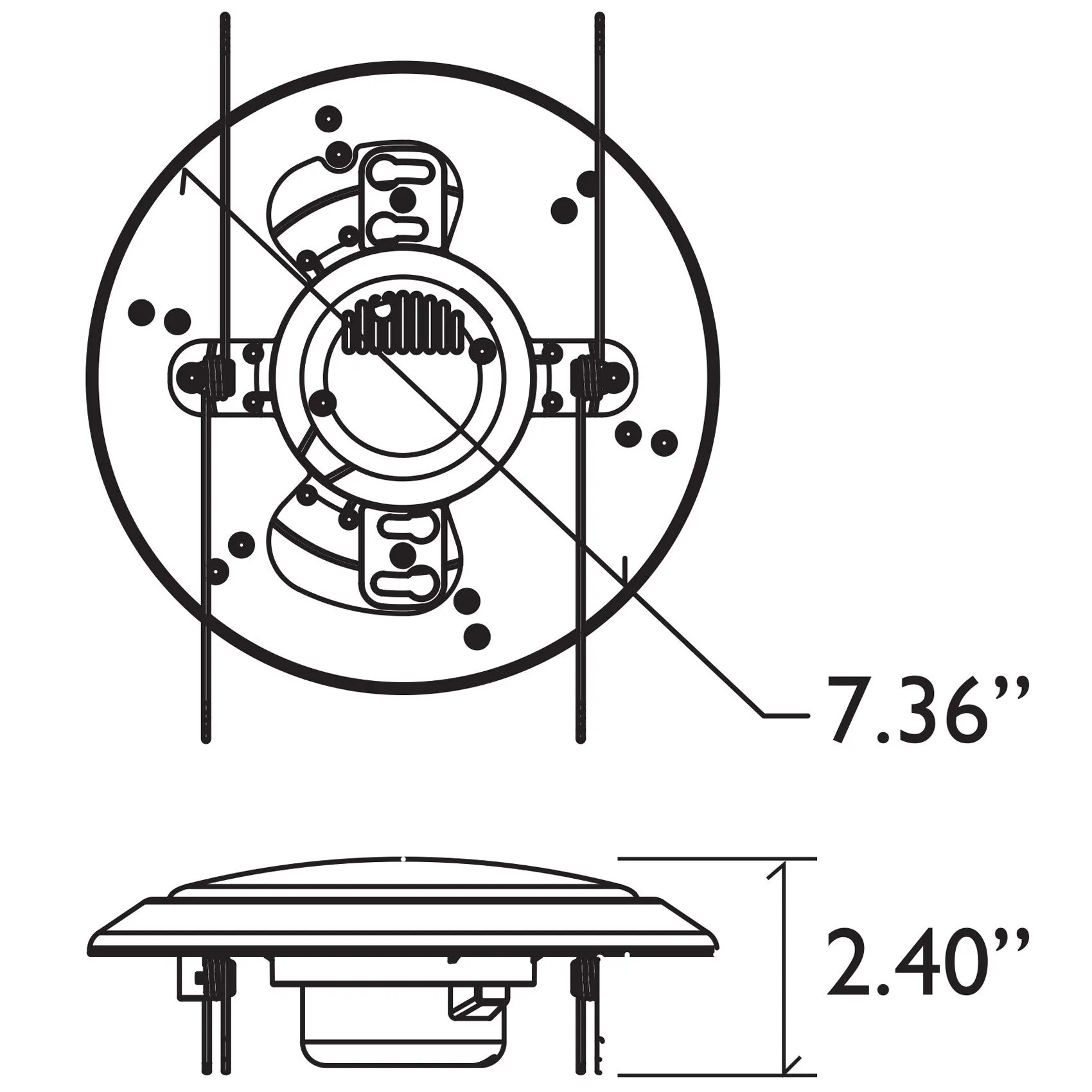 75-Watt Equivalent Universal 6in. 1000 Lumens LED Downlight Light Replacement Disc, Retrofit E26 Adapter Included