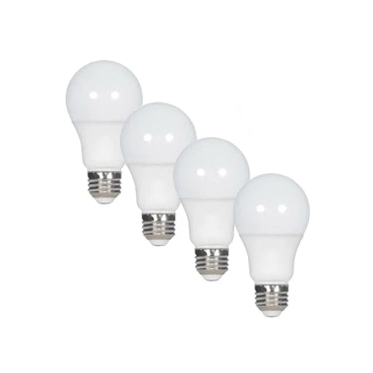 A19 LED Bulb, 75W Equivalent, 13 Watt, 1050 Lumens, 2700K, E26 Medium Base, Frosted Finish, Pack Of 4
