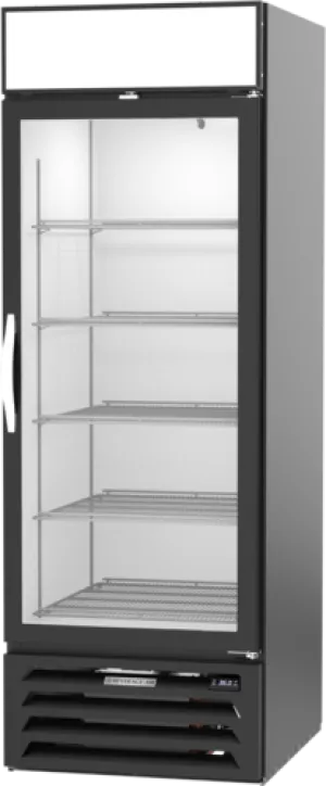 Beverage Air MMR23HC-1-B one-section refrigerated merchandiser with double pane hinge