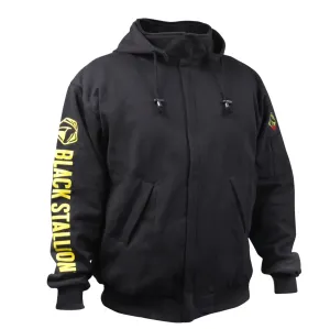 Black Stallion Full-Zip FR Cotton Hooded Sweatshirt - JF1331-BK