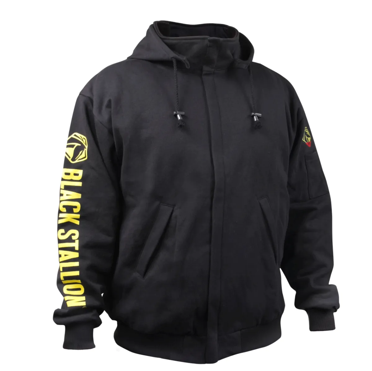 Black Stallion Full-Zip FR Cotton Hooded Sweatshirt - JF1331-BK