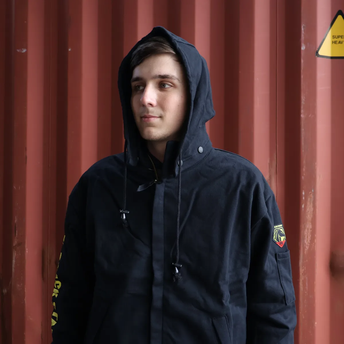 Black Stallion Full-Zip FR Cotton Hooded Sweatshirt - JF1331-BK