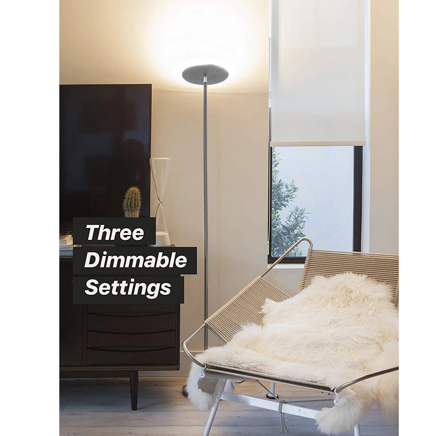 Brightech Sky LED Floor Lamp Super Bright Torchiere Floor Lamp