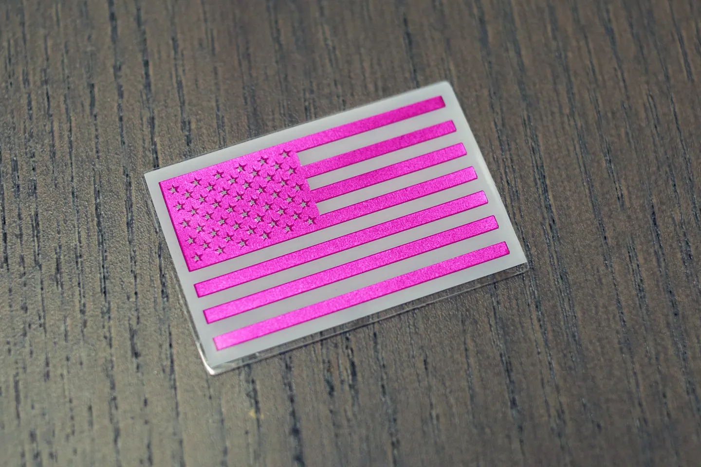Chrome US Flag Helmet Decal