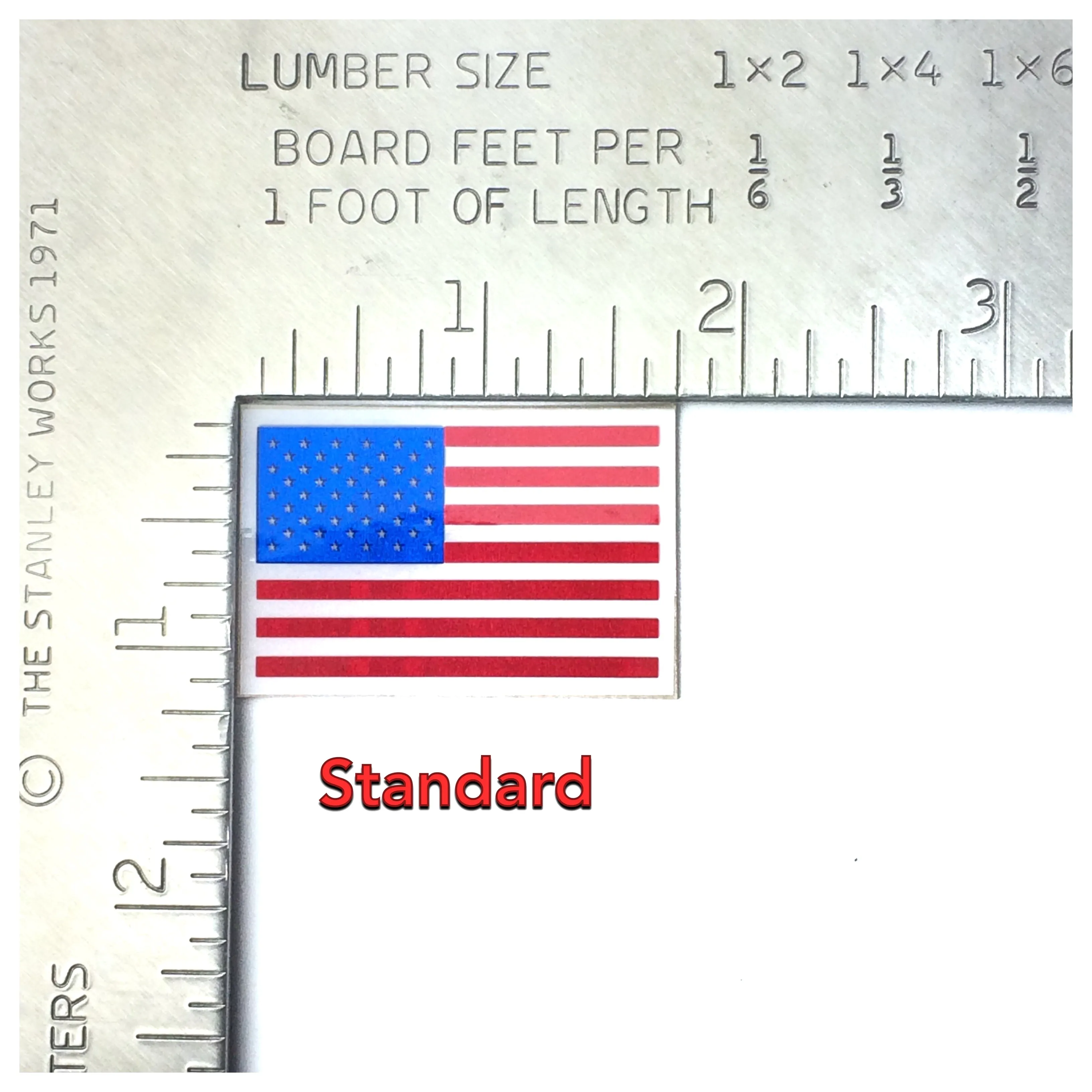 Chrome US Flag Helmet Decal