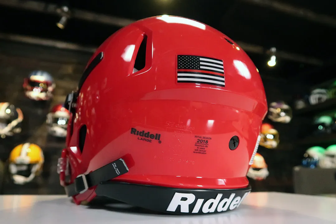 Chrome US Flag Helmet Decal