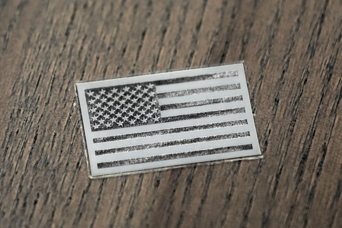 Chrome US Flag Helmet Decal