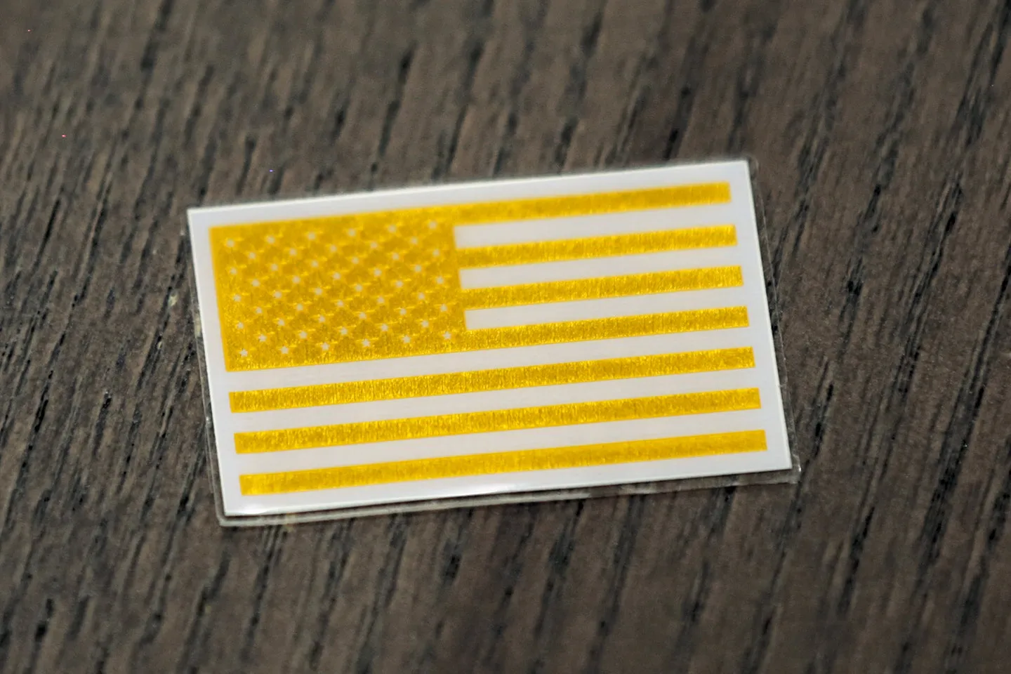 Chrome US Flag Helmet Decal