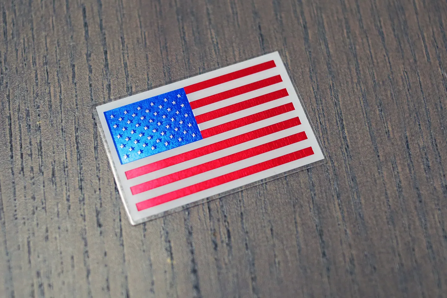 Chrome US Flag Helmet Decal