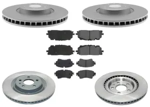 Coated Disc Brake Rotors & Disc Brake Pads For Audi Q5 PHEV 2020-2023 W/ 350MM