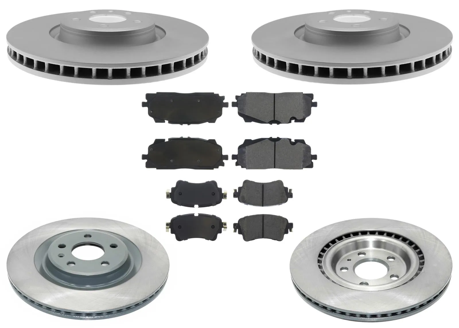 Coated Disc Brake Rotors & Disc Brake Pads For Audi Q5 PHEV 2020-2023 W/ 350MM