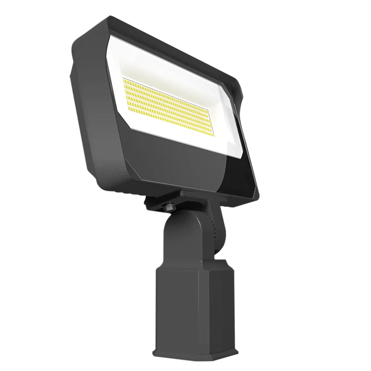 Dusk To Dawn LED Flood Light, 70/80/90W, 14000 Lumens, 30K/40K/50K, 120-277V, Slipfitter Mount