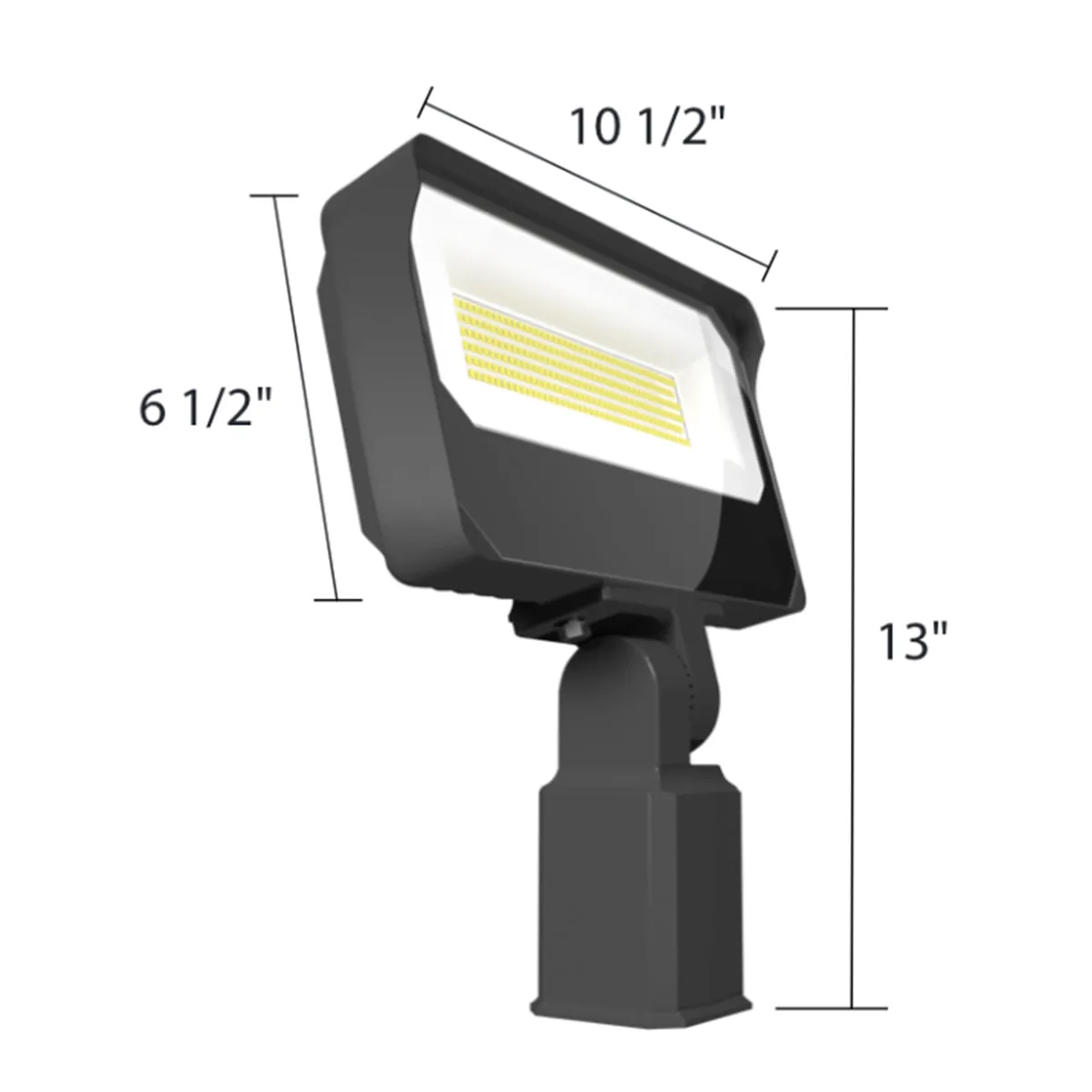 Dusk To Dawn LED Flood Light, 70/80/90W, 14000 Lumens, 30K/40K/50K, 120-277V, Slipfitter Mount