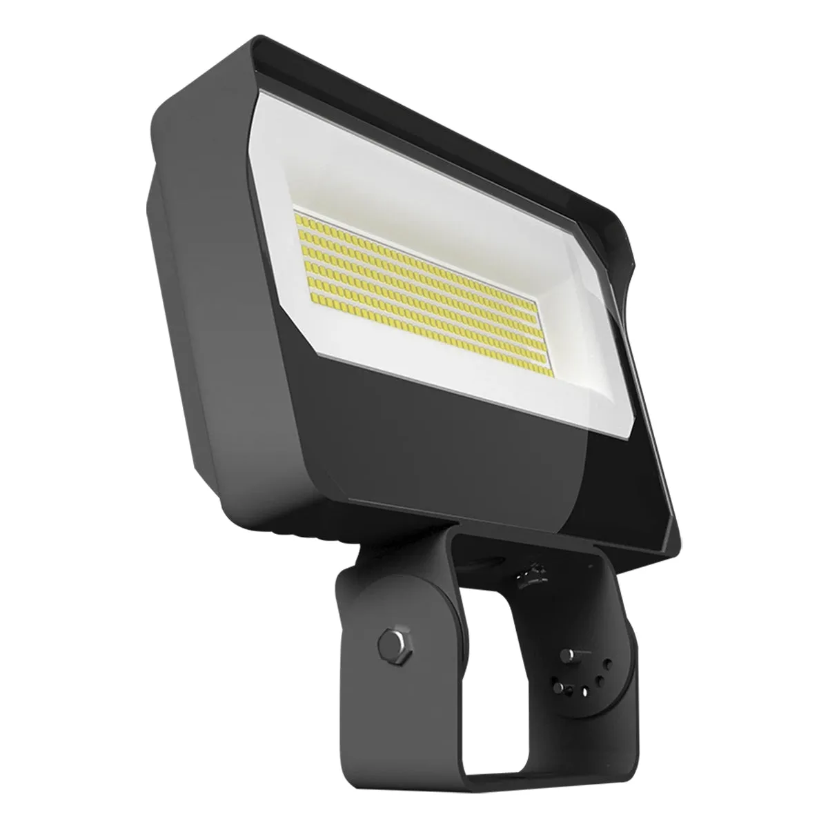 Dusk To Dawn LED Flood Light, 70/80/90W, 14000 Lumens, 30K/40K/50K, 120-277V, Trunnion Mount