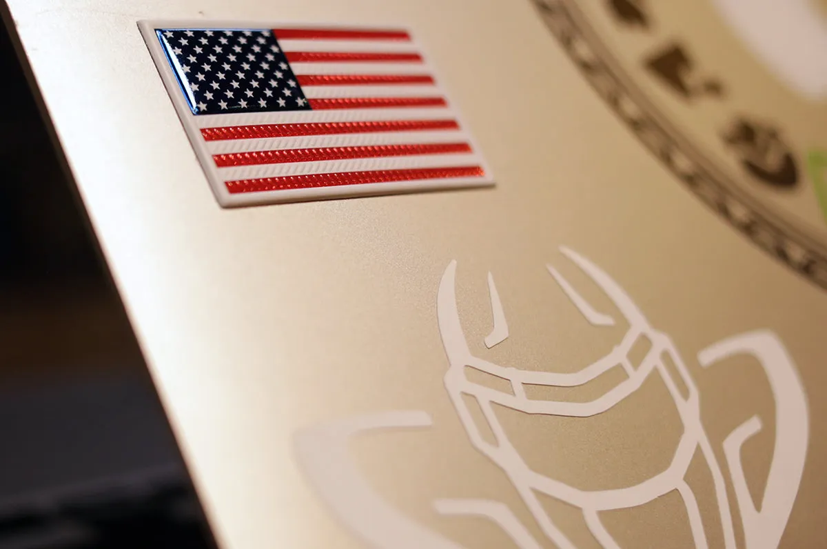 EmbossTech US Flag | Raised Helmet Decal