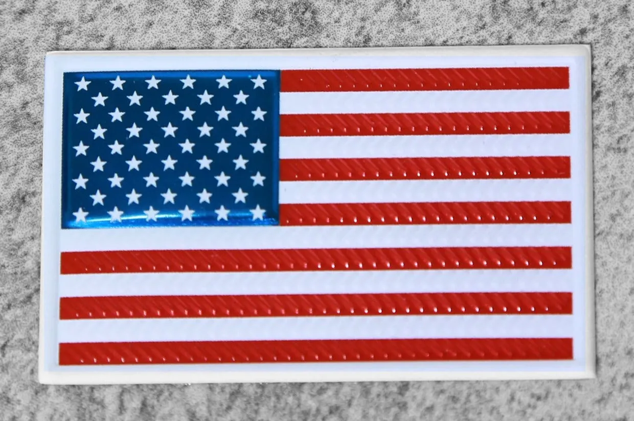 EmbossTech US Flag | Raised Helmet Decal