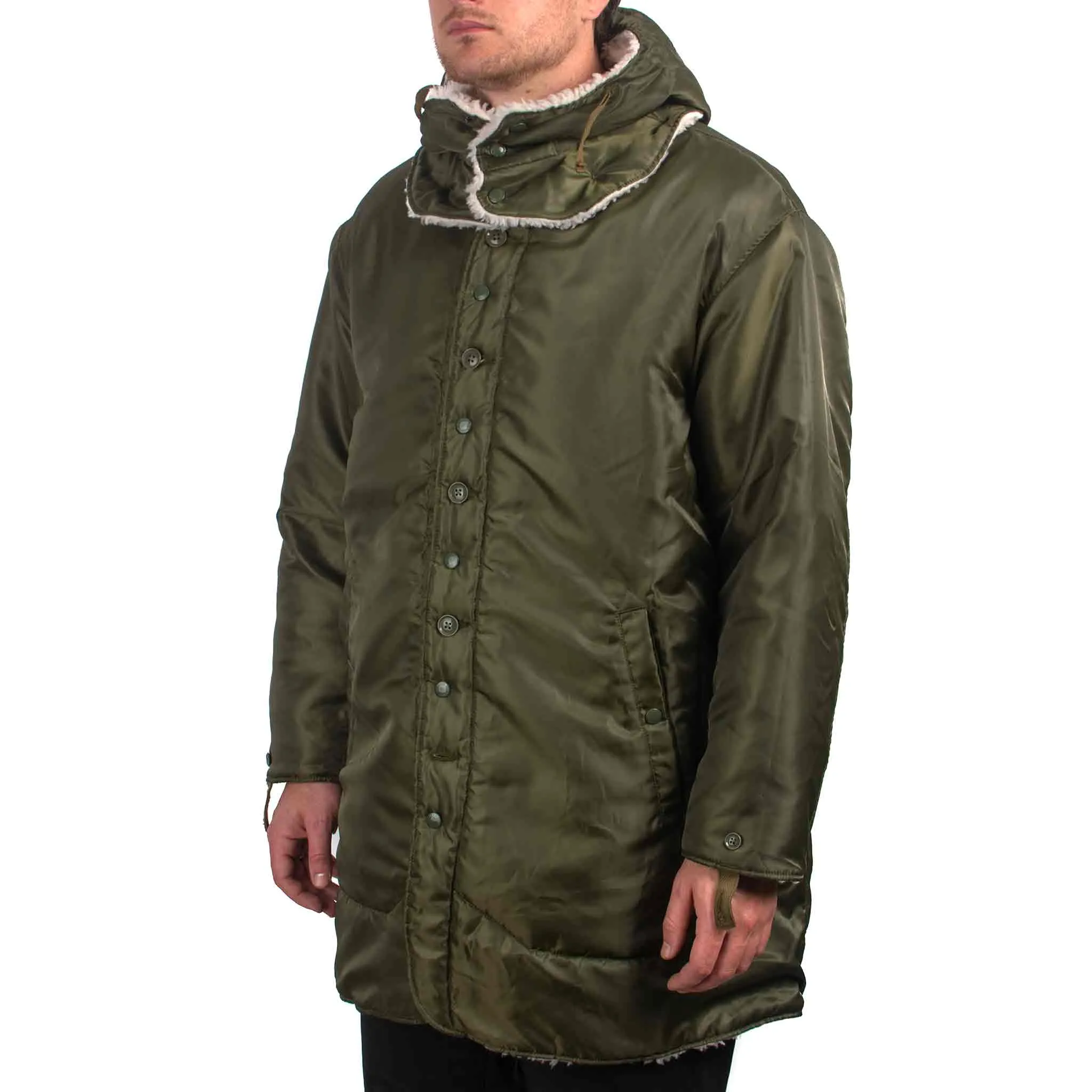 Engineered Garments Liner Jacket Olive Drab Polyester Pilot Twill