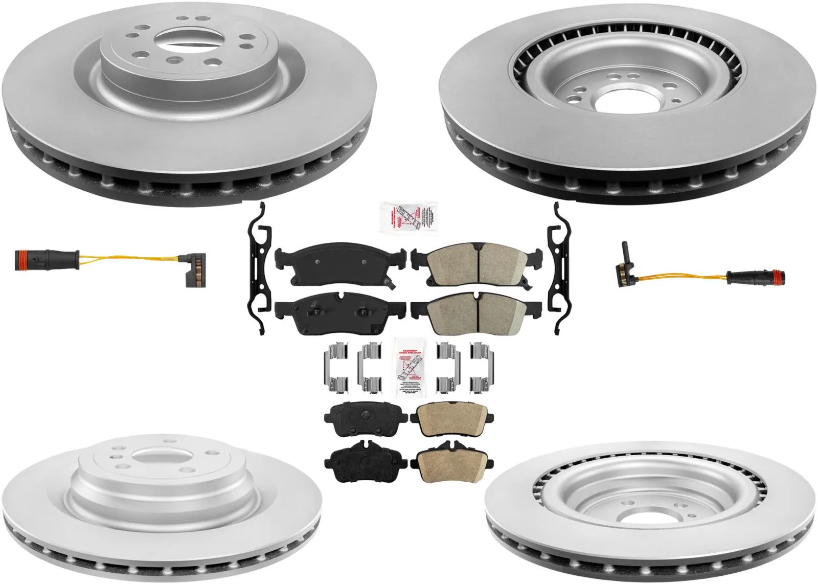 Front & Rear Disc Brake Rotors Ceramic Pads For Mercedes Benz GL350 2013-2016