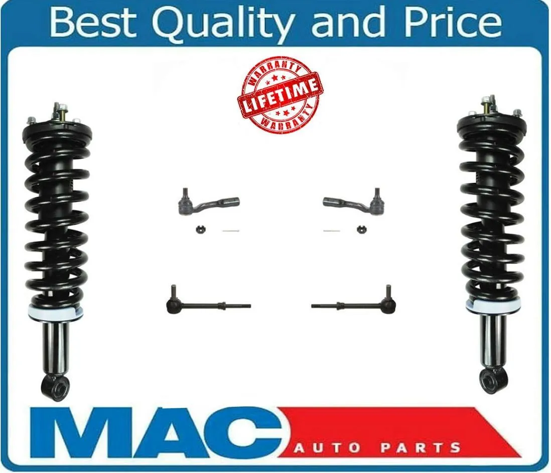 Front Complete Strut Assemblies Tie Rods Sway Bar Links For 04-06 Tundra 6Pcs