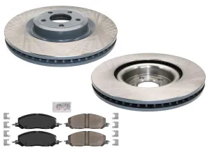 FT Coated Brake Disc Rotors Brake Pad Set For Explorer ST 20-24 Red Caliper Opt