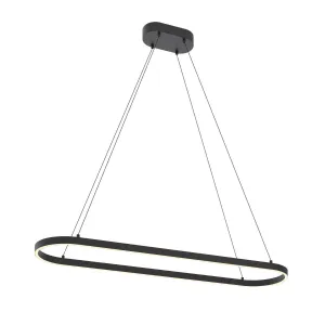 Glo 47 In. LED Pendant Light Black Finish