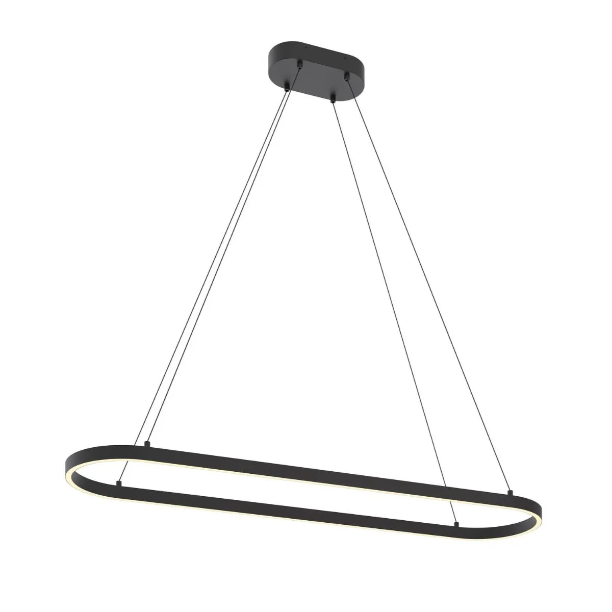 Glo 47 In. LED Pendant Light Black Finish