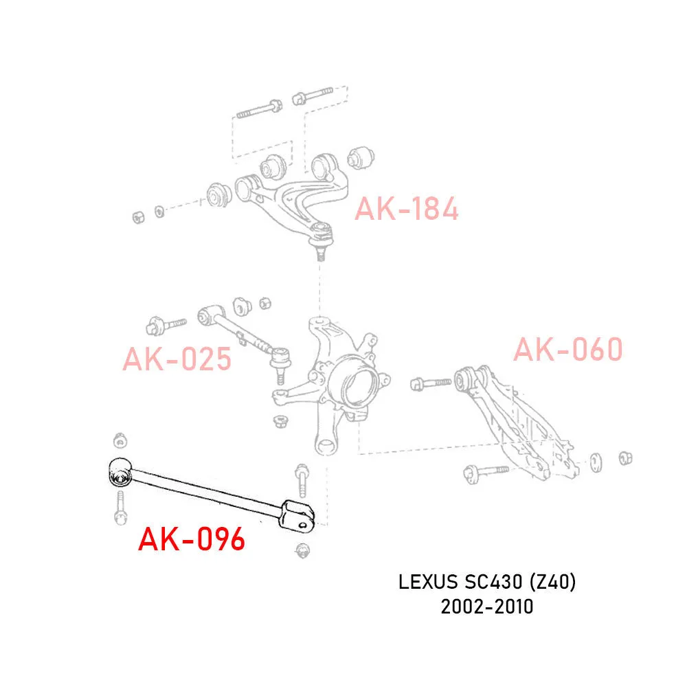 Godspeed Traction Arms Lexus IS300 (2001-2005) Adjustable Rear Arms