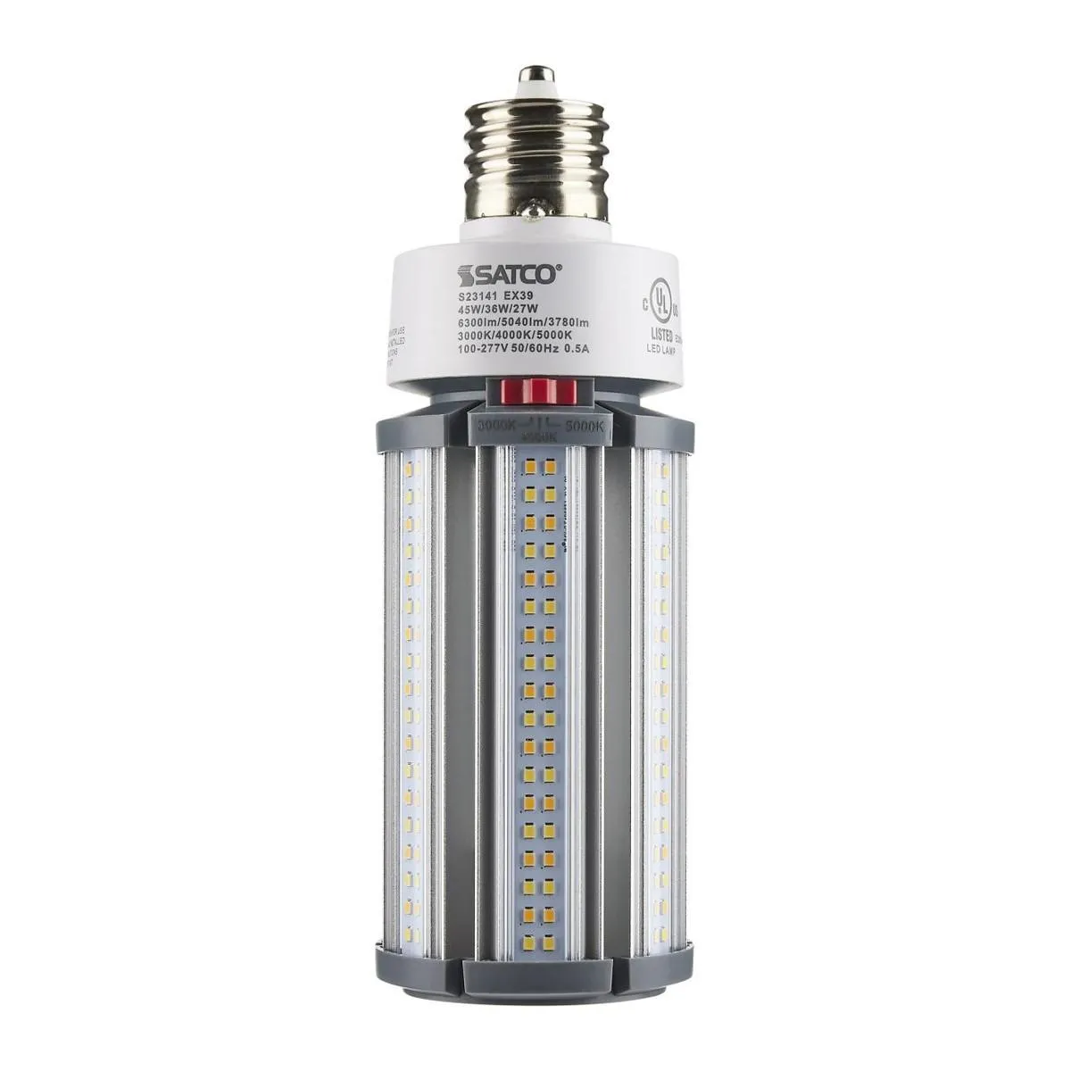Hi-Pro Retrofit LED Corn Bulb, 27W|36W|45W, 6300lm, 30K|40K|50K, EX39 Mogul, 120-277V
