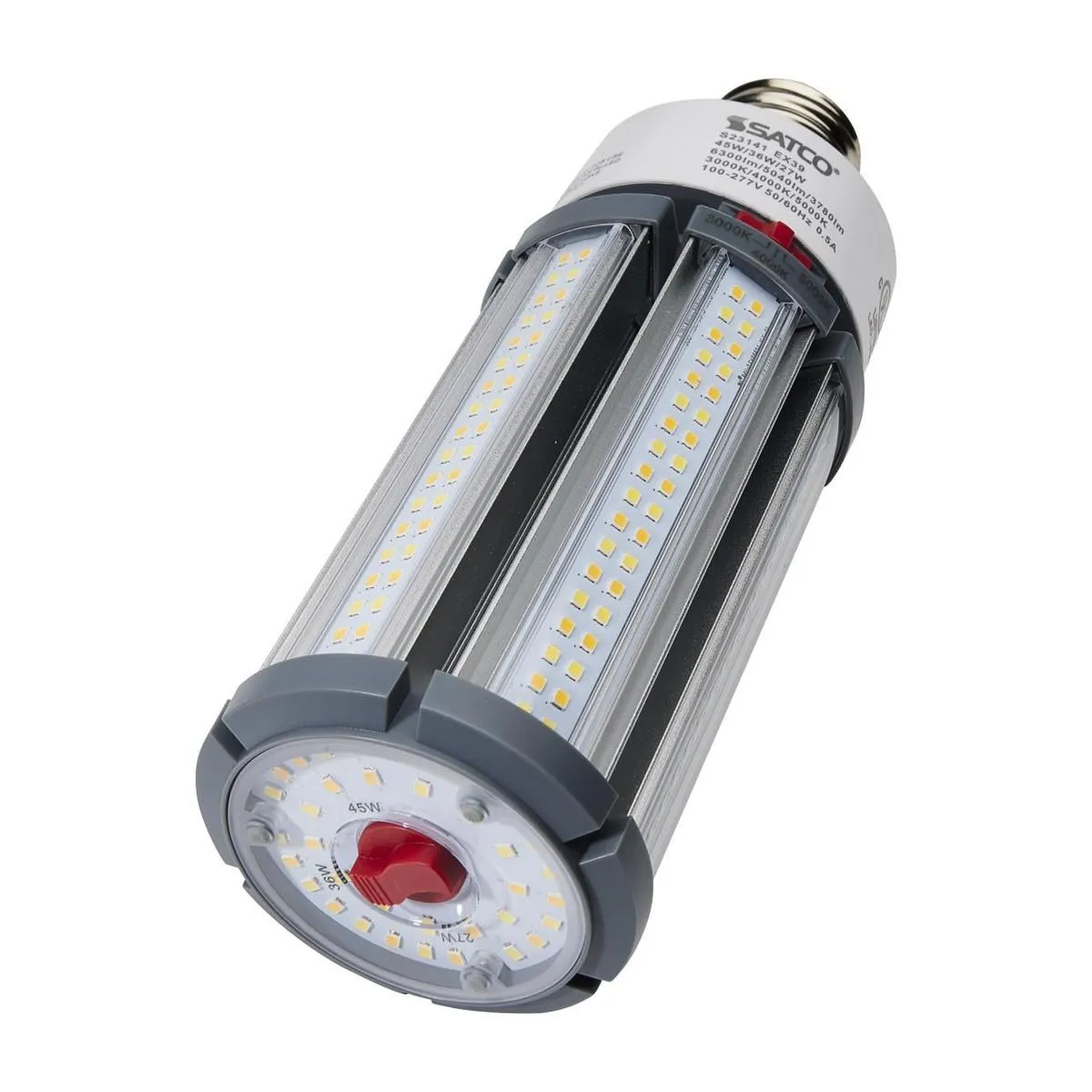 Hi-Pro Retrofit LED Corn Bulb, 27W|36W|45W, 6300lm, 30K|40K|50K, EX39 Mogul, 120-277V