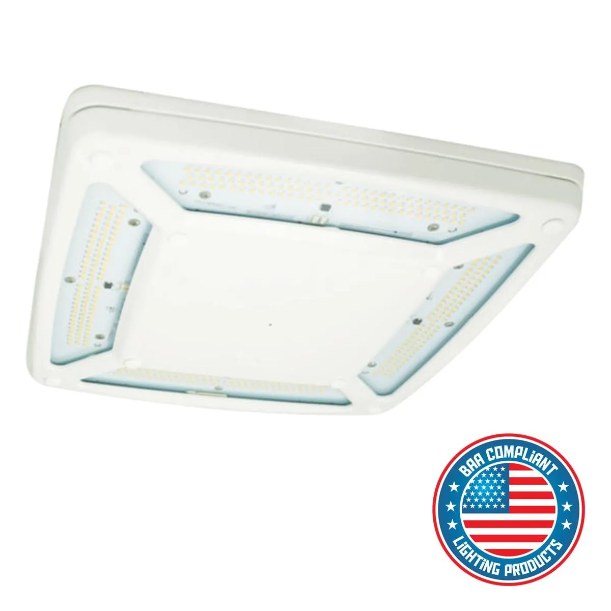 LED Gas Station Canopy Light, 23100 Lumens, 188 Watts, 5000K, 120-277V