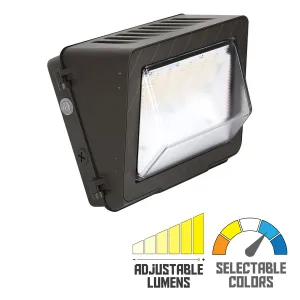 LED Wall Pack, 12000Lm, 50/65/80W, 30K/40K/50K, On/Off Photocell, 120-347V