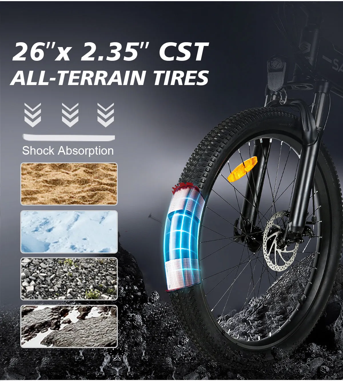 LO26-II Spoke Rim Hydraulic brake Folding  Mountain Ebike