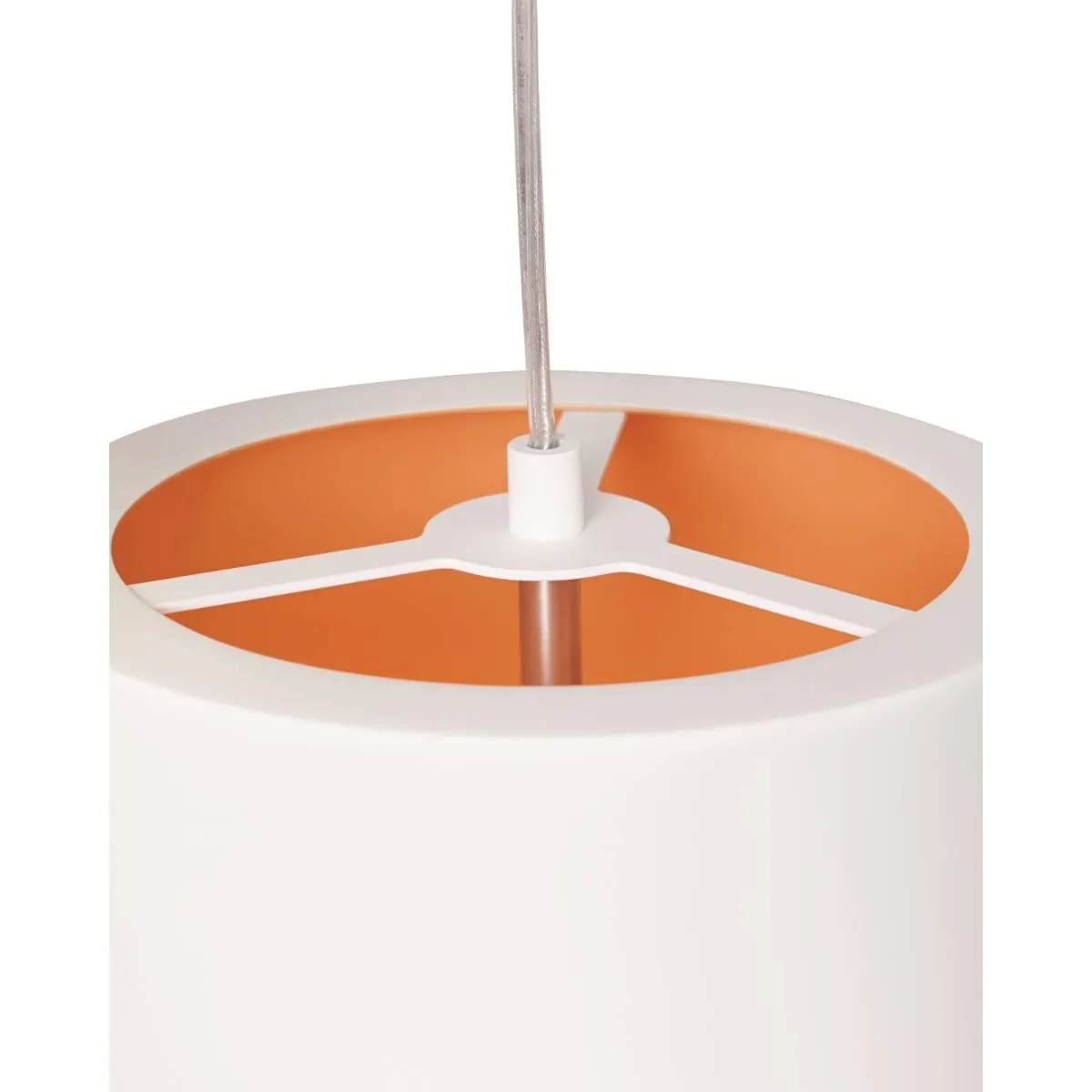 Milo 15 in. Pendant Light White & Orange Finish