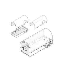 NEON BLAZE Top Bending, Side Wire Entry Frosted End Cap pair