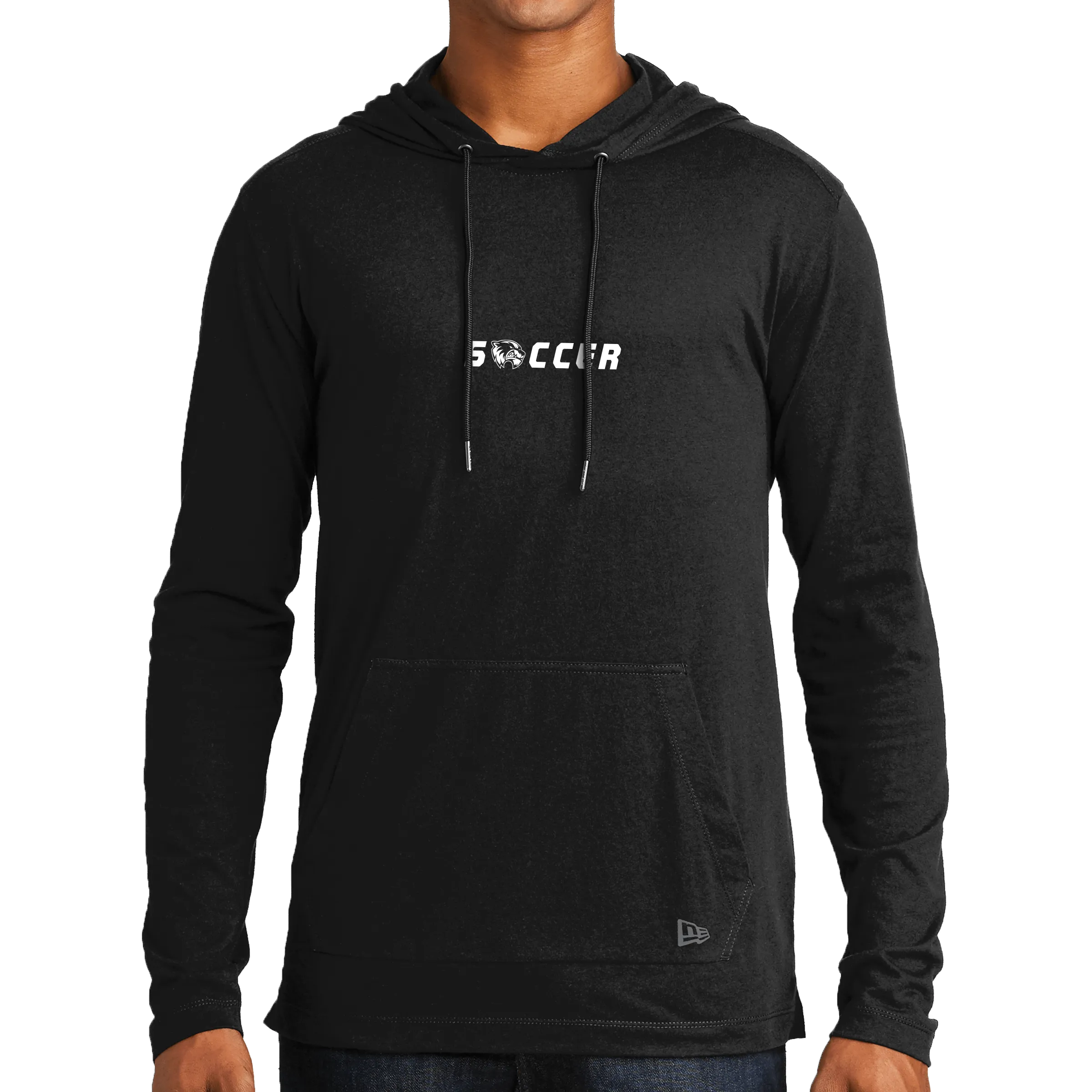 New Era Tri-Blend Performance Pullover Hoodie Tee- Soccer Head