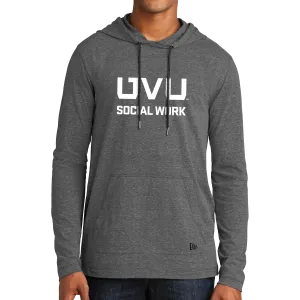 New Era Tri-Blend Performance Pullover Hoodie Tee- UVU Social Work