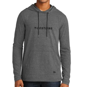 New Era Tri-Blend Performance Pullover Hoodie Tee- Wrestling Head